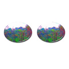 Neon Weeds Cufflinks (oval) by okhismakingart