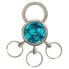 Blue-green Compound Flowers 3-ring Key Chains by okhismakingart