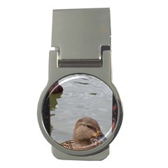 Framed Ducks Money Clips (round)  by okhismakingart