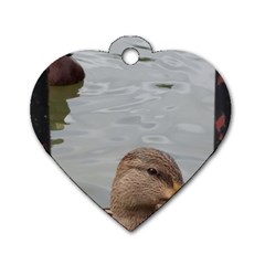 Framed Ducks Dog Tag Heart (two Sides) by okhismakingart