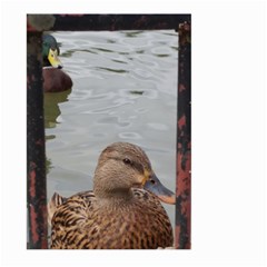 Framed Ducks Large Garden Flag (two Sides) by okhismakingart