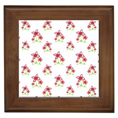 Cute Floral Drawing Motif Pattern Framed Tiles