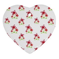 Cute Floral Drawing Motif Pattern Ornament (heart)