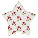Cute Floral Drawing Motif Pattern Ornament (Star) Front