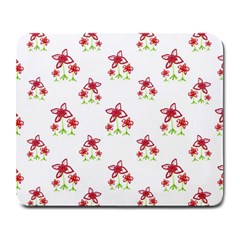 Cute Floral Drawing Motif Pattern Large Mousepads