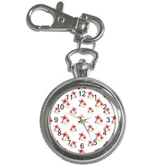 Cute Floral Drawing Motif Pattern Key Chain Watches by dflcprintsclothing