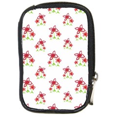 Cute Floral Drawing Motif Pattern Compact Camera Leather Case by dflcprintsclothing