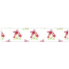 Cute Floral Drawing Motif Pattern Small Flano Scarf