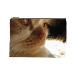 Cute Cat Face Cosmetic Bag (large) by LoolyElzayat