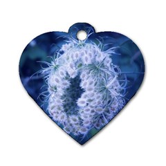 Light Blue Closing Queen Annes Lace Dog Tag Heart (two Sides)