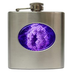 Dark Purple Closing Queen Annes Lace Hip Flask (6 Oz) by okhismakingart