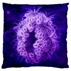 Dark Purple Closing Queen Annes Lace Large Cushion Case (two Sides) by okhismakingart