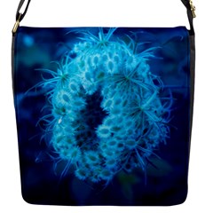 Blue Closing Queen Annes Lace Flap Closure Messenger Bag (s) by okhismakingart