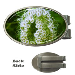 Green Closing Queen Annes Lace Money Clips (oval)  by okhismakingart