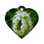 Green Closing Queen Annes Lace Dog Tag Heart (One Side) Front