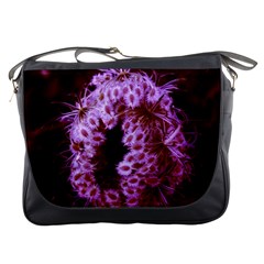 Purple Closing Queen Annes Lace Messenger Bag by okhismakingart