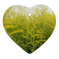 Yellow Goldenrod Ornament (heart)