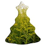 Yellow Goldenrod Christmas Tree Ornament (Two Sides) Front