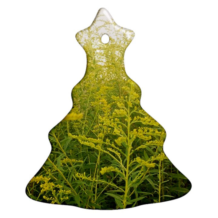 Yellow Goldenrod Christmas Tree Ornament (Two Sides)