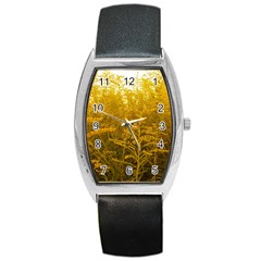 Gold Goldenrod Barrel Style Metal Watch by okhismakingart