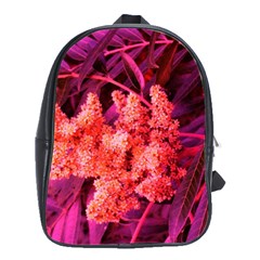 Pink Sideways Sumac School Bag (large) by okhismakingart