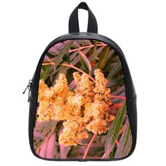 Pale Yellow And Green Sideways Sumac School Bag (small) by okhismakingart