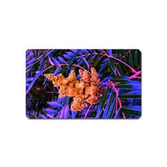 Blue And Gold Sideways Sumac Magnet (name Card) by okhismakingart