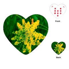 Yellow Sumac Bloom Playing Cards (Heart)