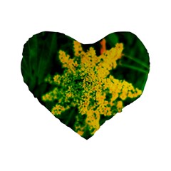 Yellow Sumac Bloom Standard 16  Premium Heart Shape Cushions