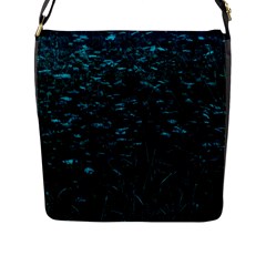 Dark Green Queen Anne s Lace Hillside Flap Closure Messenger Bag (l) by okhismakingart