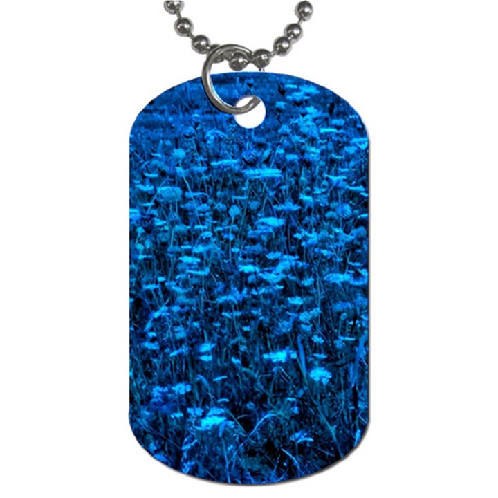 Blue Queen Anne s Lace Hillside Dog Tag (Two Sides)