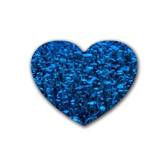 Blue Queen Anne s Lace Hillside Heart Coaster (4 Pack)  by okhismakingart