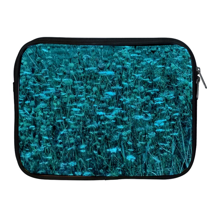 Blue-Green Queen Annes Lace Hillside Apple iPad 2/3/4 Zipper Cases