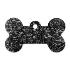Black And White Queen Anne s Lace Hillside Dog Tag Bone (one Side)