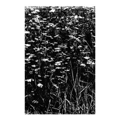 High Contrast Black And White Queen Anne s Lace Hillside Shower Curtain 48  X 72  (small)  by okhismakingart