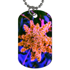 Yellow, Pink, And Blue Sumac Bloom Dog Tag (two Sides) by okhismakingart