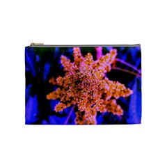 Yellow, Pink, And Blue Sumac Bloom Cosmetic Bag (medium) by okhismakingart