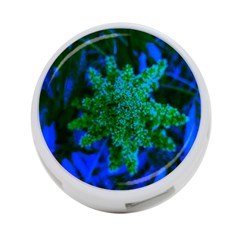 Blue And Green Sumac Bloom 4-port Usb Hub (one Side) by okhismakingart