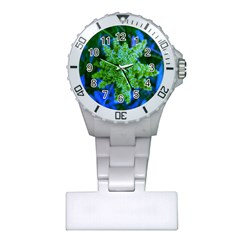 Lime Green Sumac Bloom Plastic Nurses Watch by okhismakingart