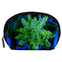 Lime Green Sumac Bloom Accessory Pouch (large) by okhismakingart