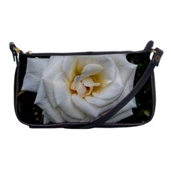 White Angular Rose Shoulder Clutch Bag by okhismakingart