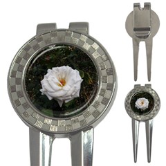 White Smooth Rose 3-in-1 Golf Divots