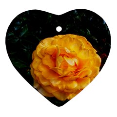 Yellow Rose Ornament (Heart)