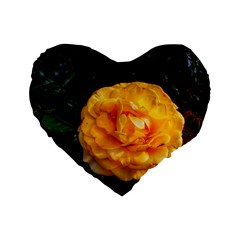 Yellow Rose Standard 16  Premium Flano Heart Shape Cushions