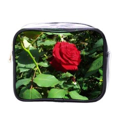 Deep Red Rose Mini Toiletries Bag (one Side) by okhismakingart