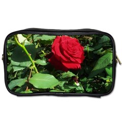 Deep Red Rose Toiletries Bag (two Sides) by okhismakingart