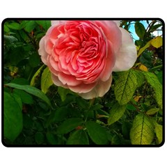 Complex Pink Rose Fleece Blanket (medium)  by okhismakingart