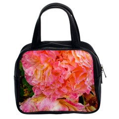 Folded Pink And Orange Rose Classic Handbag (two Sides) by okhismakingart