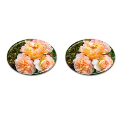 Bunch Of Orange And Pink Roses Cufflinks (oval) by okhismakingart