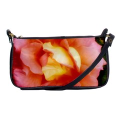 Light Orange And Pink Rose Shoulder Clutch Bag by okhismakingart